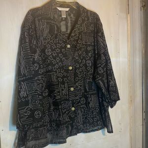 Napa Valley Woman New Gorgeous Slightly Sheer & So soft 24W Posh Buttons